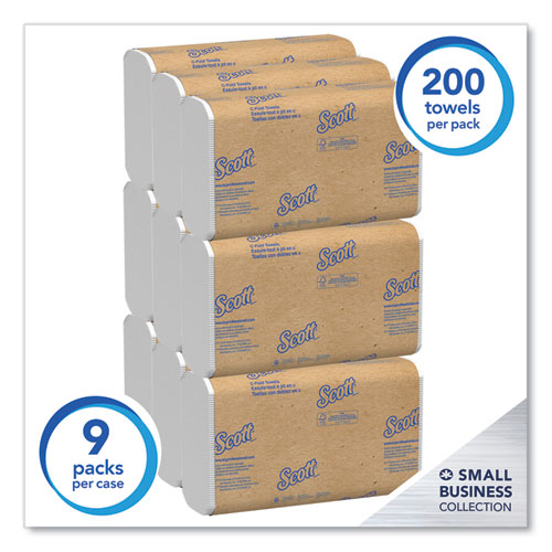 Essential C-fold Towels For Business, Convenience Pack, 1-ply, 10.13 X 13.15, White, 200/pack, 9 Packs/carton