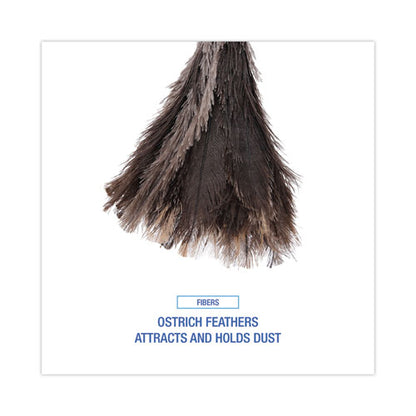 Professional Ostrich Feather Duster, 13" Handle