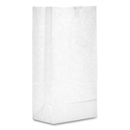 Grocery Paper Bags, 35 Lb Capacity, #8, 6.13" X 4.17" X 12.44", White, 500 Bags