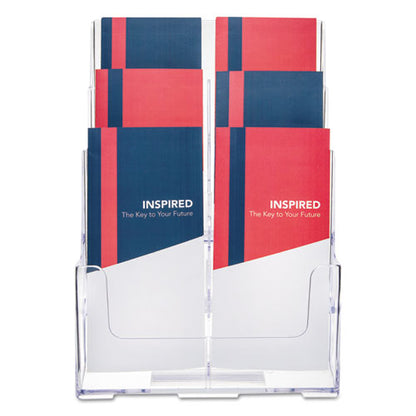 6-compartment Docuholder, Leaflet Size, 9.63w X 6.25d X 12.63h, Clear, Ships In 4-6 Business Days