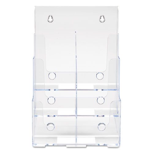 6-compartment Docuholder, Leaflet Size, 9.63w X 6.25d X 12.63h, Clear, Ships In 4-6 Business Days