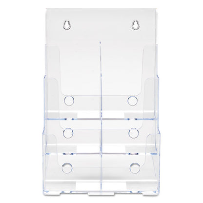 6-compartment Docuholder, Leaflet Size, 9.63w X 6.25d X 12.63h, Clear, Ships In 4-6 Business Days