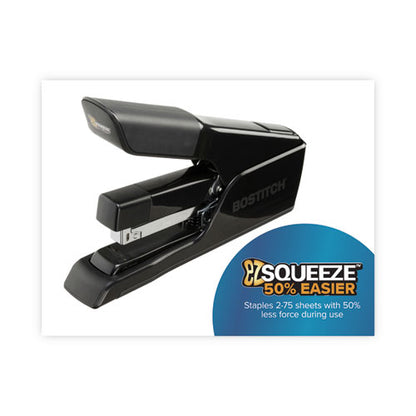 Ez Squeeze 75 Stapler, 75-sheet Capacity, Black