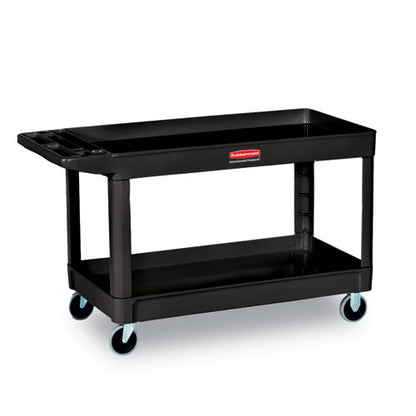 Service/utility Carts, Plastic, 2 Shelves, 500 Lb Capacity, 24" X 40" X 31.25", Black