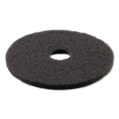 Stripping Floor Pads, 21" Diameter, Black, 5/carton