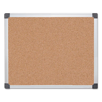 Value Cork Bulletin Board With Aluminum Frame, 24 X 36, Tan Surface, Silver Aluminum Frame