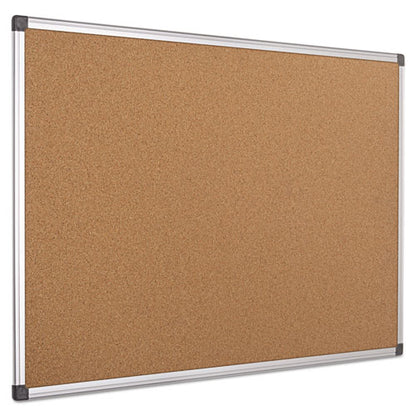 Value Cork Bulletin Board With Aluminum Frame, 24 X 36, Tan Surface, Silver Aluminum Frame