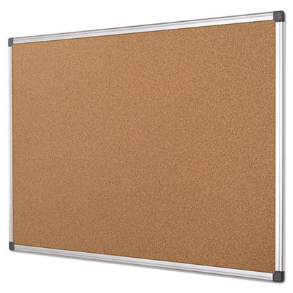 Value Cork Bulletin Board With Aluminum Frame, 24 X 36, Tan Surface, Silver Aluminum Frame