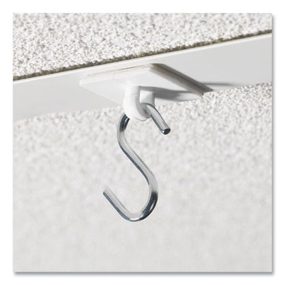 S Hooks, Metal, Silver, 50/pack