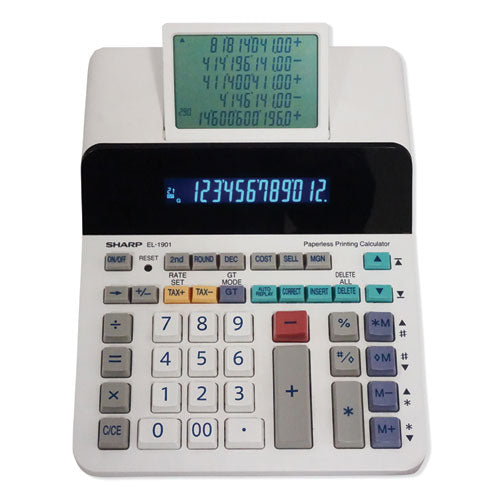 El-1901 Paperless Printing Calculator With Check And Correct