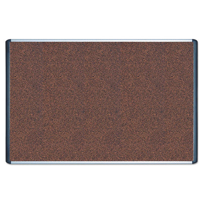 Tech Cork Board, 72 X 48, Tan Surface, Silver/black Aluminum Frame