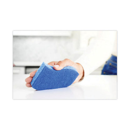 Non-scratch Multi-purpose Scrub Sponge, 4.4 X 2.6, 0.8" Thick, Blue, 3/pack