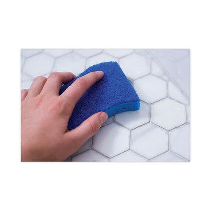 Non-scratch Multi-purpose Scrub Sponge, 4.4 X 2.6, 0.8" Thick, Blue, 3/pack