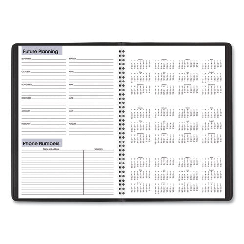 Dayminder Monthly Planner, Academic Year, Ruled Blocks, 12 X 8, Black Cover, 14-month (july To Aug): 2023 To 2024