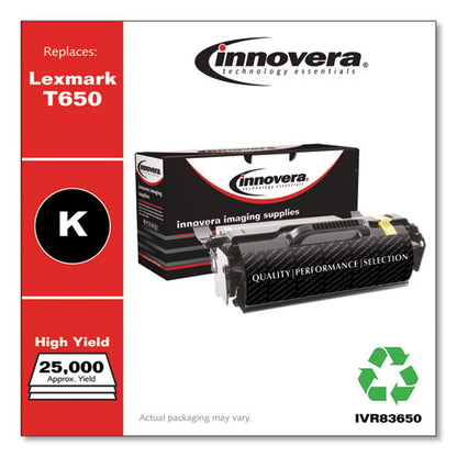 Remanufactured Black Toner, Replacement For T650h21a, 25,000 Page-yield