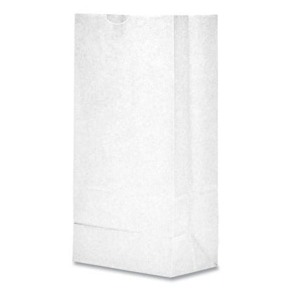 Grocery Paper Bags, 35 Lb Capacity, #6, 6" X 3.63" X 11.06", White, 500 Bags