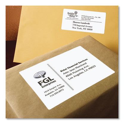 Shipping Labels W/ Trueblock Technology, Inkjet Printers, 3.5 X 5, White, 4/sheet, 25 Sheets/pack