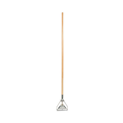 Quick Change Metal Head Mop Handle For No. 20 And Up Heads, 62" Wood Handle