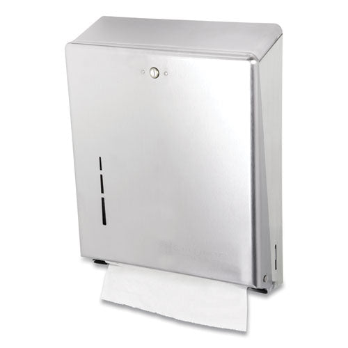 C-fold/multifold Towel Dispenser, 11.38 X 4 X 14.75, Stainless Steel