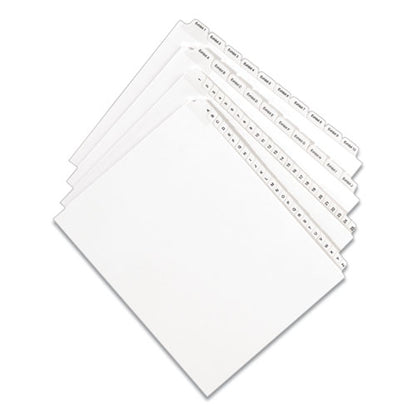 Preprinted Legal Exhibit Side Tab Index Dividers, Allstate Style, 10-tab, 11, 11 X 8.5, White, 25/pack