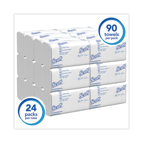 Slimfold Towels, 1-ply, 7.5 X 11.6, White, 90/pack, 24 Packs/carton