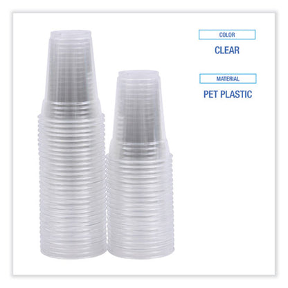 Clear Plastic Cold Cups, 9 Oz, Pet, 50 Cups/sleeve, 20 Sleeves/carton