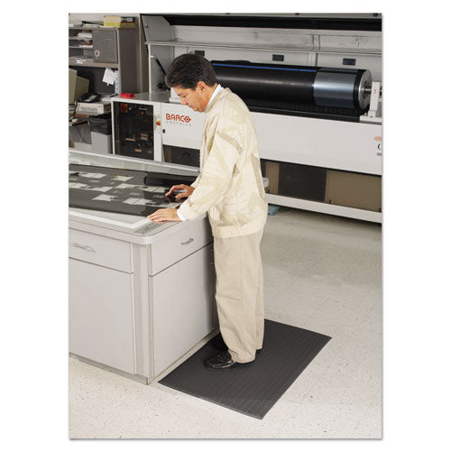 Air Step Antifatigue Mat, Polypropylene, 36 X 60, Black