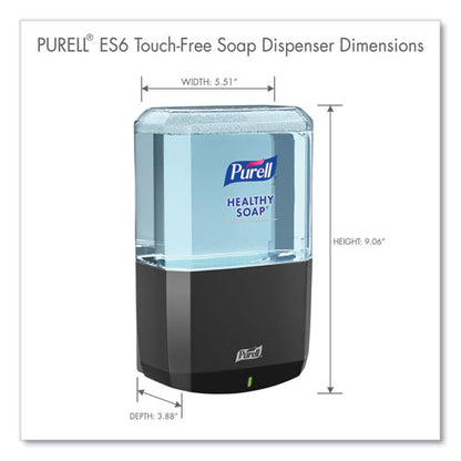 Es6 Soap Touch-free Dispenser, 1,200 Ml, 5.25 X 8.8 X 12.13, Graphite