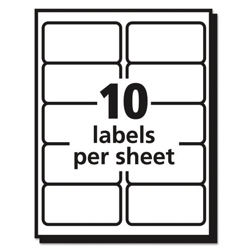 Matte Clear Easy Peel Mailing Labels W/ Sure Feed Technology, Inkjet Printers, 2 X 4, Clear, 10/sheet, 25 Sheets/pack