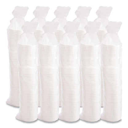 Vented Foam Lids, Fits 6 Oz To 32 Oz Cups, White, 50 Pack, 10 Packs/carton