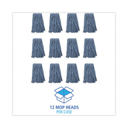Mop Head, Standard Head, Cotton/synthetic Fiber, Cut-end, #16., Blue