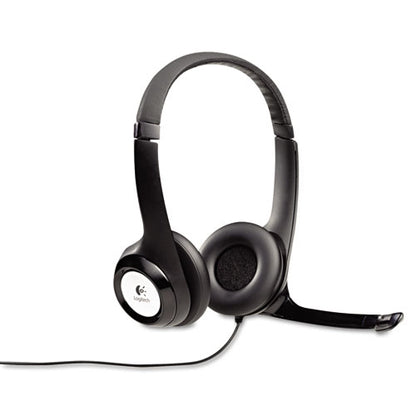 H390 Binaural Over The Head Usb Headset With Noise-canceling Microphone, Black