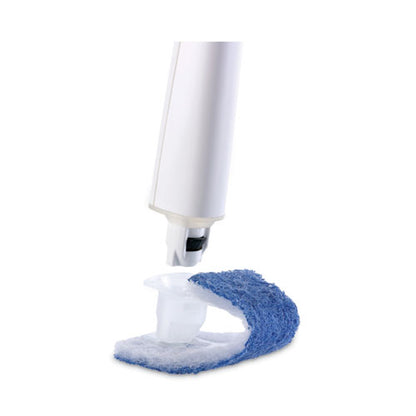 Toilet Scrubber Starter Kit, 1 Handle And 5 Scrubbers, White/blue