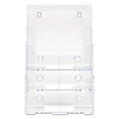 3-compartment Docuholder, Magazine Size, 9.5w X 6.25d X 12.63, Clear