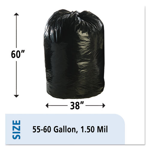 Total Recycled Content Plastic Trash Bags, 60 Gal, 1.5 Mil, 38" X 60", Brown/black, 100/carton