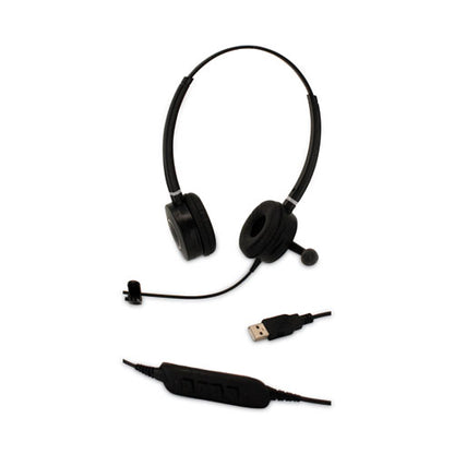 Hs-wd-usb-2 Binaural Over The Head Headset, Black