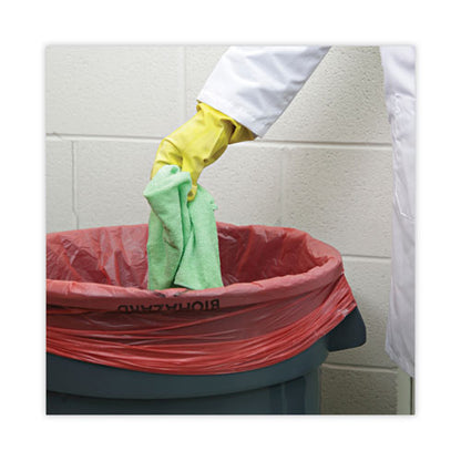 Linear Low Density Health Care Trash Can Liners, 33 Gal, 1.3 Mil, 33 X 39, Red, 150/carton