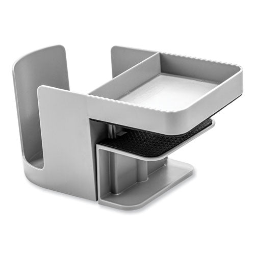 Standing Desk Cup Holder Organizer, Two Sections, 3.94 X 7.04 X 3.54, Gray