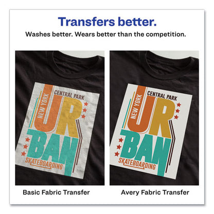 Fabric Transfers, 8.5 X 11, White, 5/pack