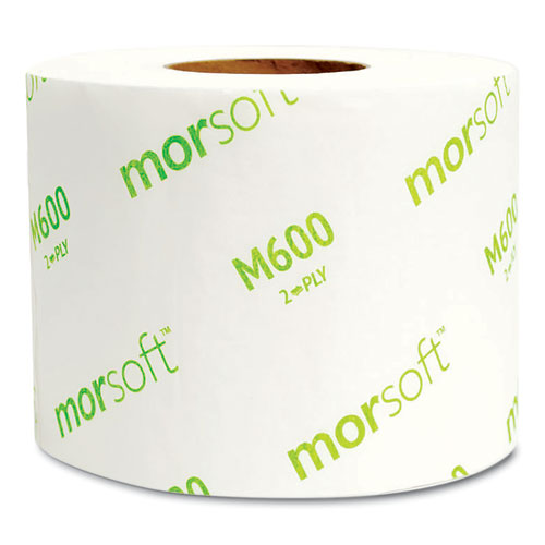 Morsoft Controlled Bath Tissue, Septic Safe, 2-ply, White, 600 Sheets/roll, 48 Rolls/carton