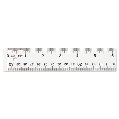 Clear Flexible Acrylic Ruler, Standard/metric, 12" Long, Clear