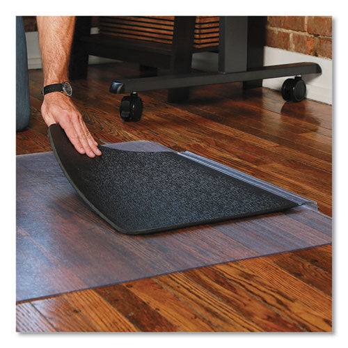 Sit Or Stand Mat For Carpet Or Hard Floors, 36 X 53 With Lip, Clear/black