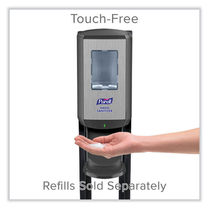 Cs6 Hand Sanitizer Floor Stand With Dispenser, 1,200 Ml, 13.5 X 5 X 28.5, Graphite/silver