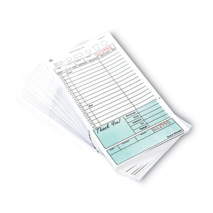 Guest Check Pad, 16 Lines, Two-part Carbonless, 4.2 X 8.25, 50 Forms/pad, 50 Pads/carton