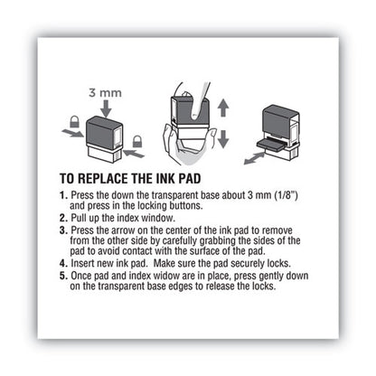 Replacement Ink Pad For 2000plus 1si50p, 2.81" X 0.25", Red