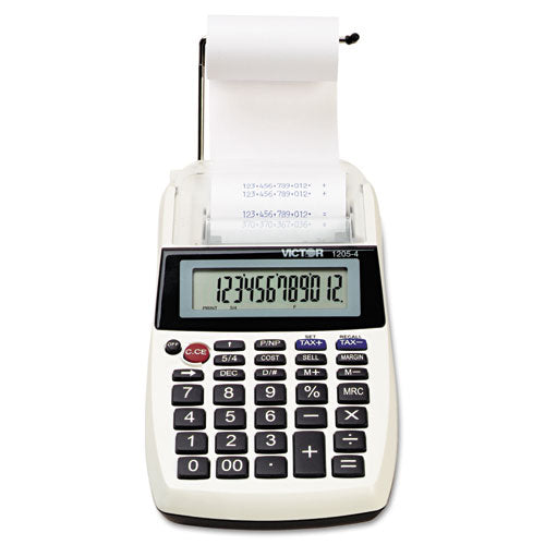 1205-4 Palm/desktop One-color Printing Calculator, Black Print, 2 Lines/sec