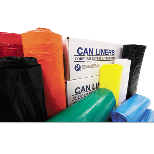 High-density Commercial Can Liners, 30 Gal, 9.91 Mic, 30" X 37", Black, 25 Bags/roll, 20 Interleaved Rolls/carton