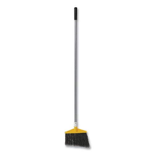 Angled Large Broom, 48.78" Handle, Silver/gray