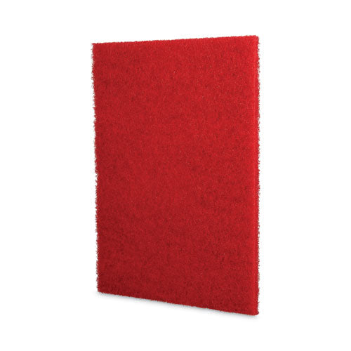 Buffing Floor Pads, 20 X 14, Red, 10/carton