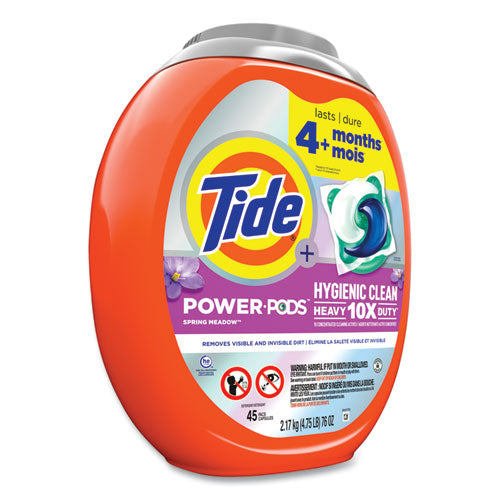 Hygienic Clean Heavy 10x Duty Power Pods, Fresh Meadow Scent, 76 Oz Tub, 45 Pods, 4/carton